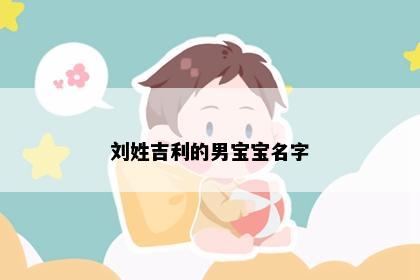 刘姓吉利的男宝宝名字