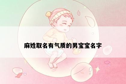 麻姓取名有气质的男宝宝名字